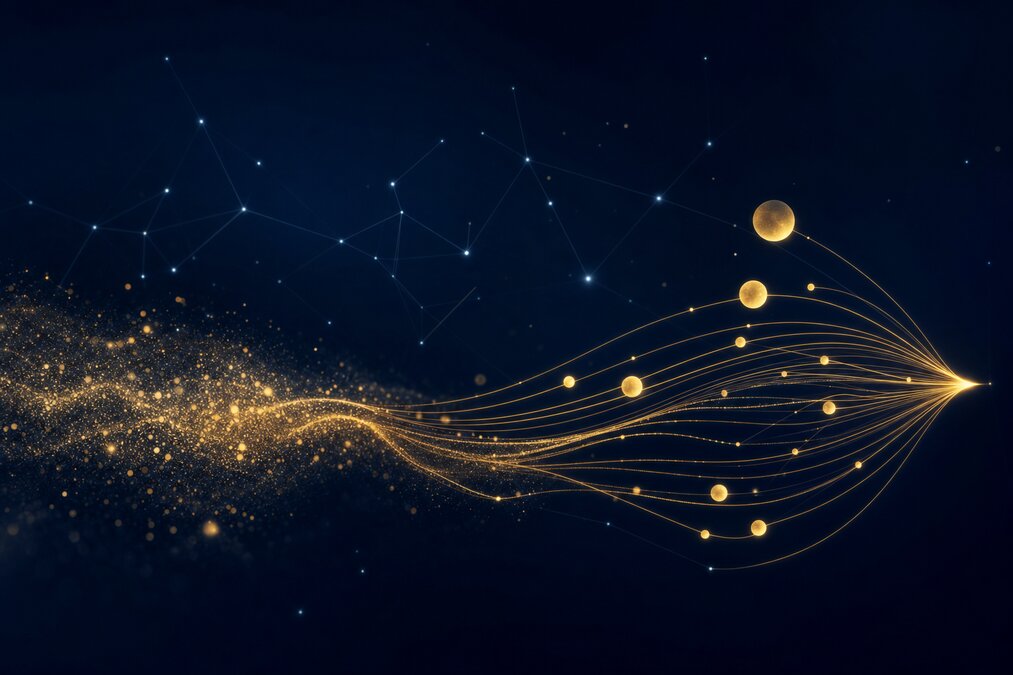 AI for SMA distribution — editorial illustration