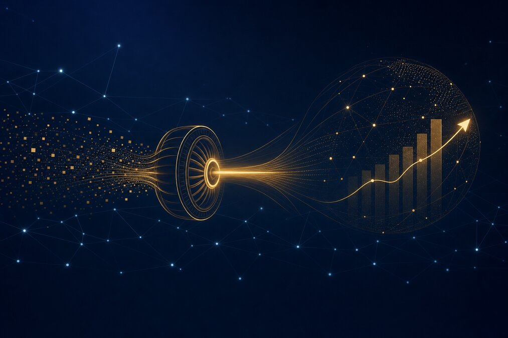 Generative engine optimization for ETF issuers — editorial illustration